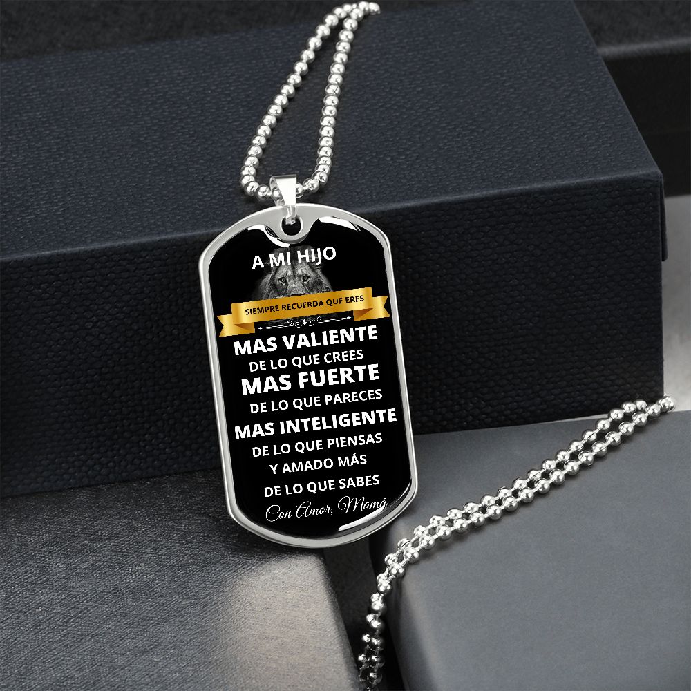 Regalo Navidad Para Hombre Novio Esposo o Hijo Cadena Militar Joya  Personalizado