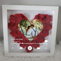 regalo personalizado, caja de sombras, caja de flores de papel, aniversario de regalo de San Valentín, regalo de bodas, placa de San Valentín