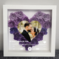 regalo personalizado, caja de sombras, caja de flores de papel, aniversario de regalo de San Valentín, regalo de bodas, placa de San Valentín