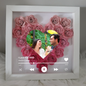 regalo personalizado, caja de sombras, caja de flores de papel, aniversario de regalo de San Valentín, regalo de bodas, placa de San Valentín