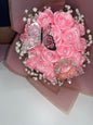 Forever roses/rosas eternas/flower arrangement/bouquet/ roses arrangement/ribbon roses/mother’s day gift/birthday gift