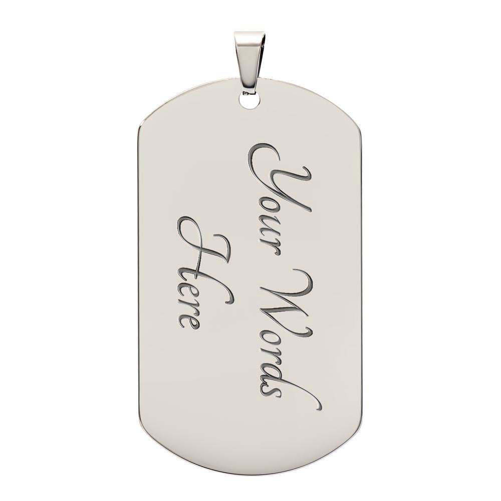 Collar Militar con dedicarotia para nieto