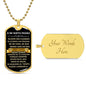 Collar militar con dedicatoria para nieto