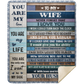 TO MY WIFE| NEVER FORGET THAT I LOVE YOU| Premium Plush Blanket