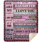 To my daughter blanket| Gift from dad to daughter| father's gift to daughter| regalo para mi hija| idea de regalos para hija