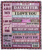 To my daughter blanket| Gift from dad to daughter| father's gift to daughter| regalo para mi hija| idea de regalos para hija