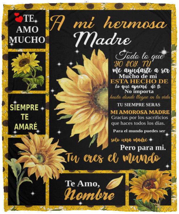 Regalo Personalizado para Madre de HIJA/HIJO | Manta, Sabana, Cobija para mi Madre