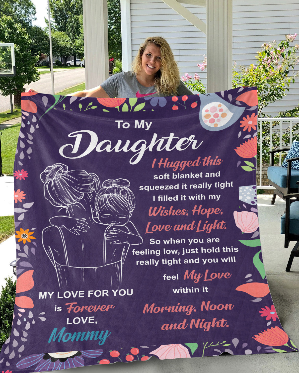 To my daughter blanket from online mum