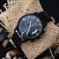 Reloj Cronógrafo Negro Grabado Personalizable | PARA HIJO, PADRE, ABUELO, HERMANO, NOVIO