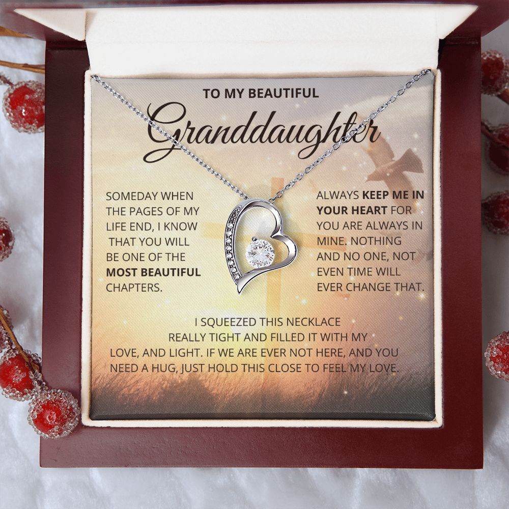 To my beautiful granddaughter| Nieta| gift for granddaughter| Forever Love Necklace