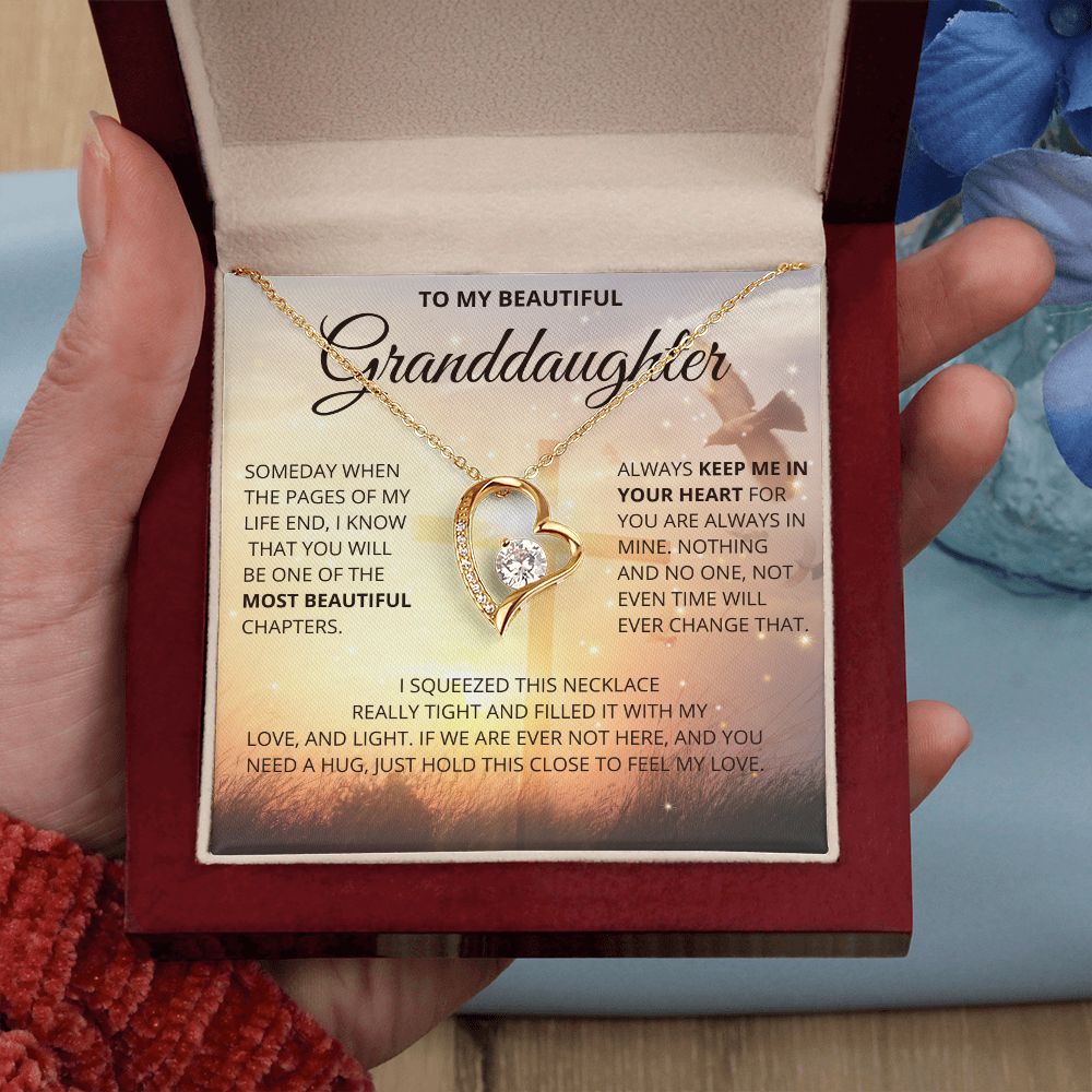 To my beautiful granddaughter| Nieta| gift for granddaughter| Forever Love Necklace