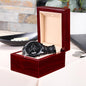 Reloj Cronógrafo Negro Grabado Personalizable | PARA HIJO, PADRE, ABUELO, HERMANO, NOVIO