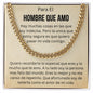 Para el hombre que amo | regalo para novio | Regalo para Esposo