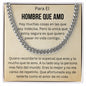 Para el hombre que amo | regalo para novio | Regalo para Esposo