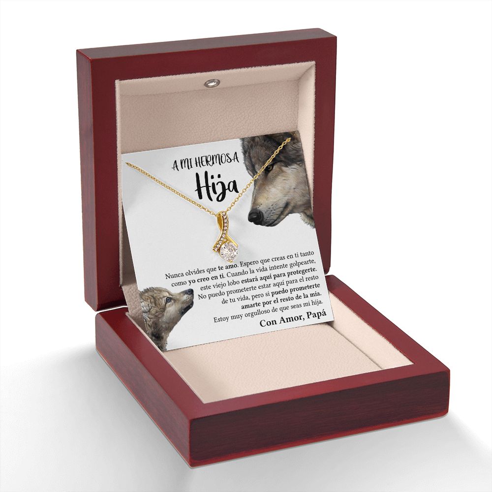 regalo para mi hija | A mi hermosa hija| Collar Amor por siempre| Regalo de Cumpleaños| Bautizo | Cumpleanos| Este Viejo Lobo