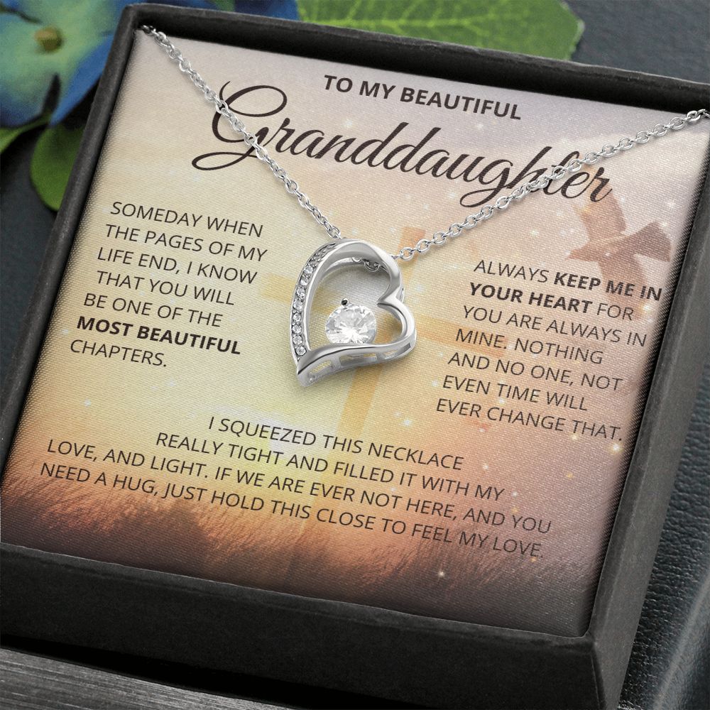 To my beautiful granddaughter| Nieta| gift for granddaughter| Forever Love Necklace
