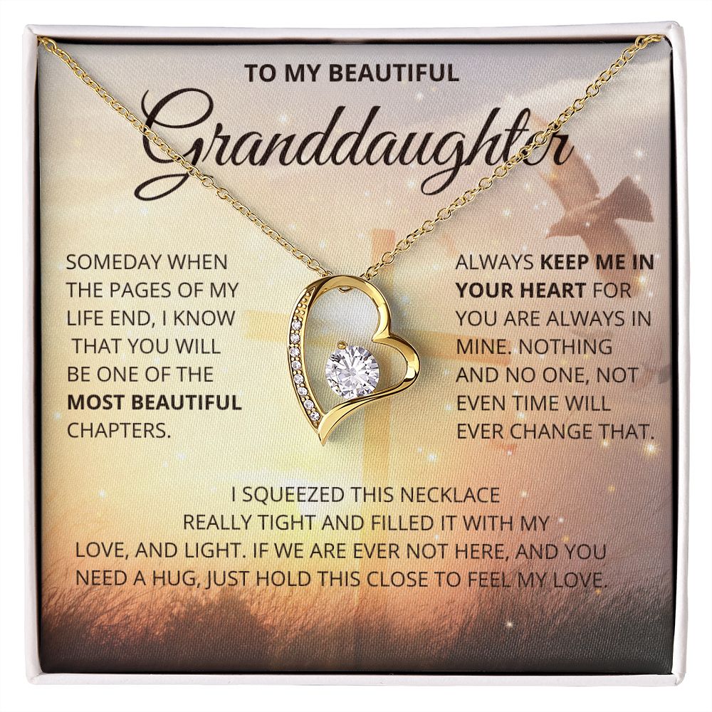 To my beautiful granddaughter| Nieta| gift for granddaughter| Forever Love Necklace