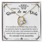 Para la Reina de mi vida | Regalo para mi novia | Esposa| Futura Esposa | Collar Amor Por Siempre