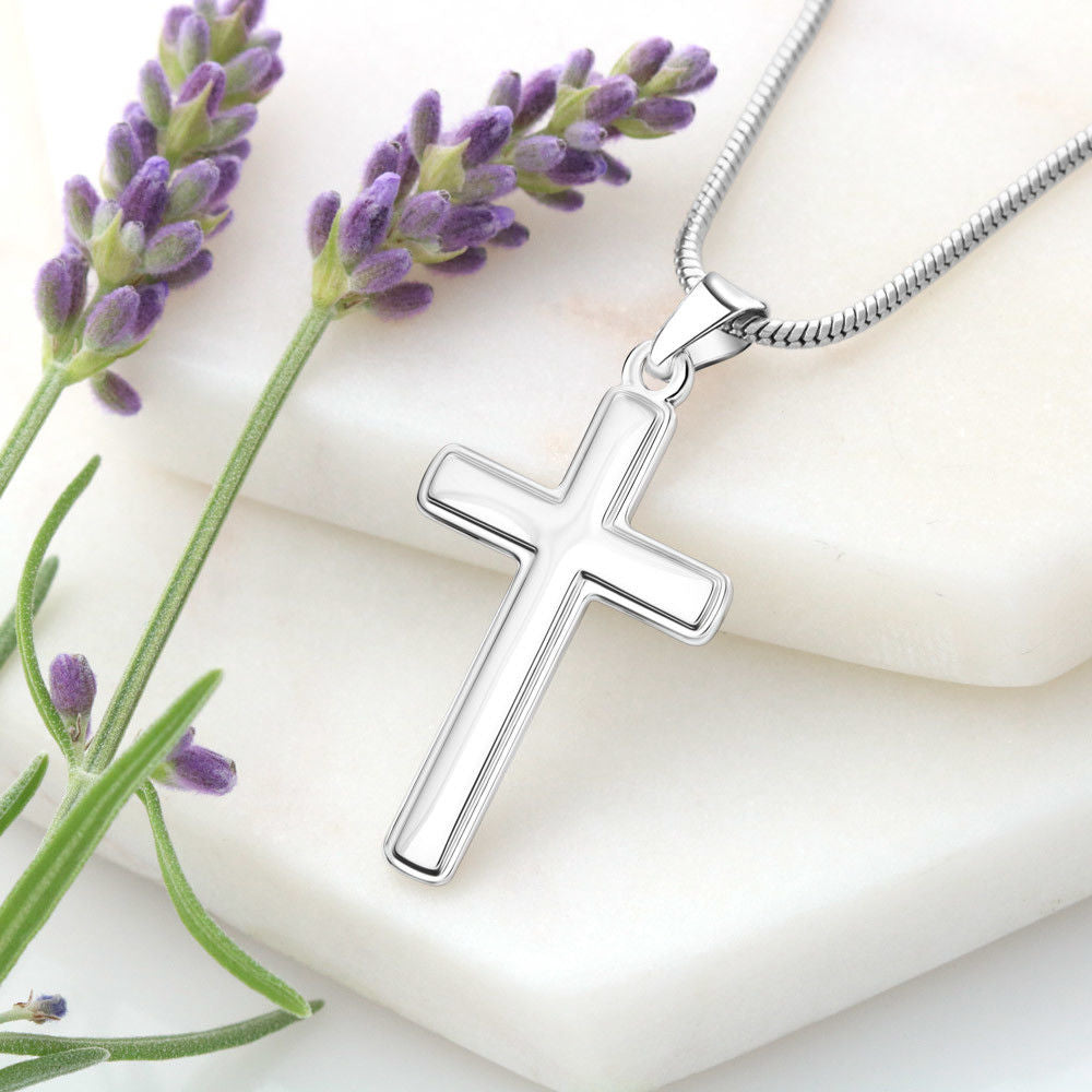 Regalito para mi Hijo | Cruz de acero inoxidable hecha a mano.