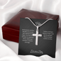 Regalito para mi hijo | Collar con Cruz de acero inoxidable