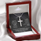 Collar con Cruz de acero inoxidable | Regalo de padre a Hijo| REGALO DE BAUTIZO O CUMPLEANOS PARA HIJO
