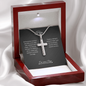 Regalito para mi hijo | Collar con Cruz de acero inoxidable