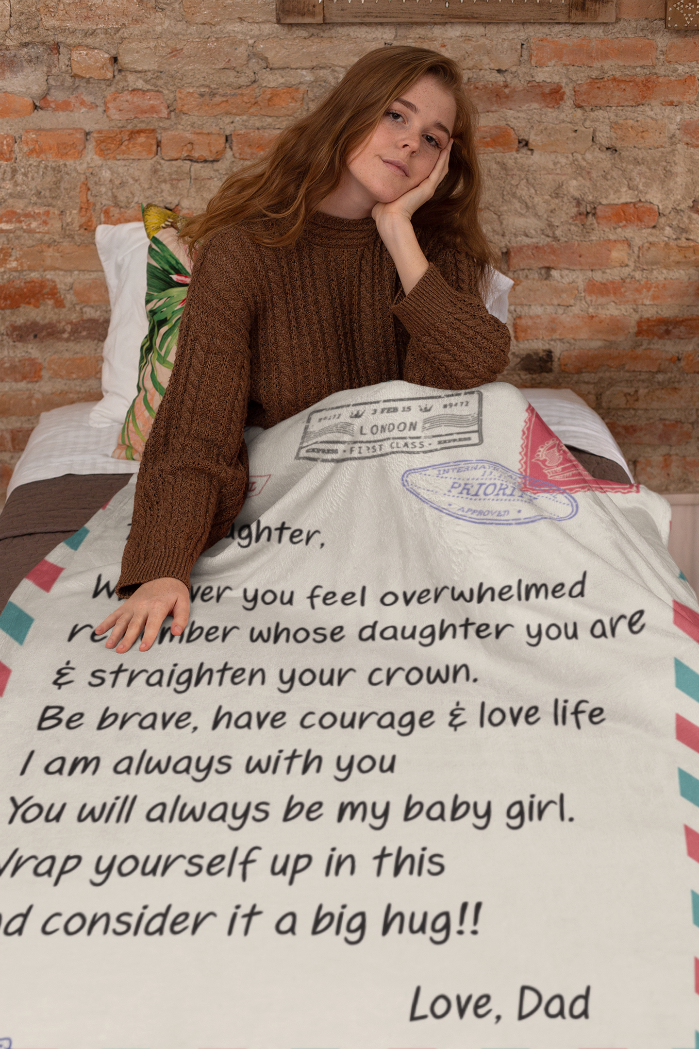 To My Daughter from Dad | Crown | Plush Fleece Blanket - 50x60