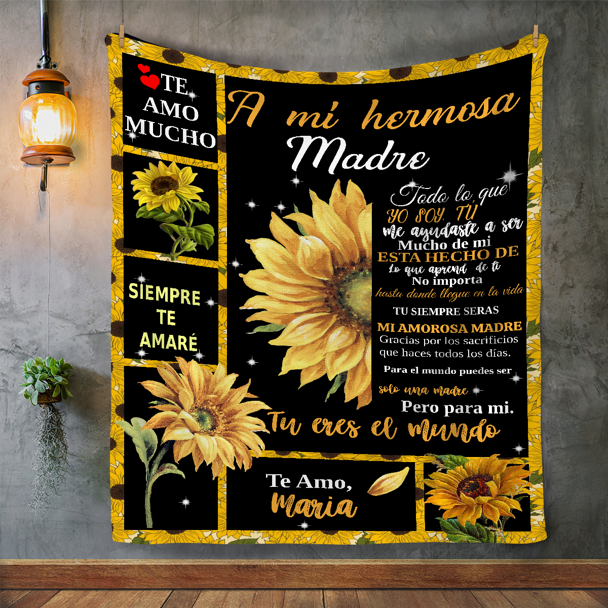 Regalo Personalizado para Madre de HIJA/HIJO | Manta, Sabana, Cobija para mi Madre