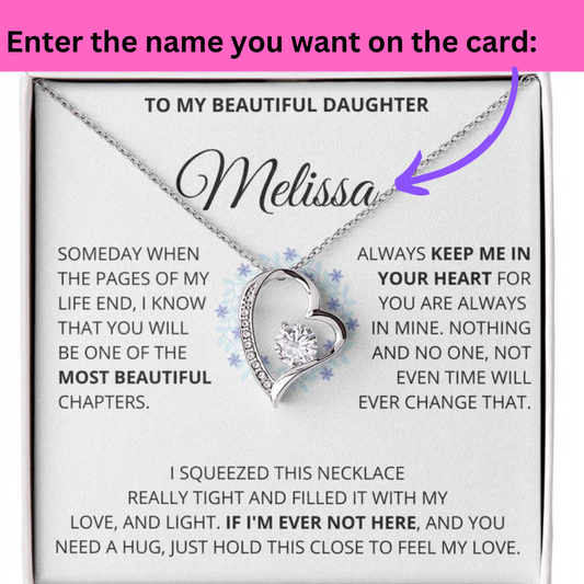 To my beautiful daughter |Personalized gift for daughter | English version | Someday when the pages of my life end | Mom /DAD to Daughter| Hija