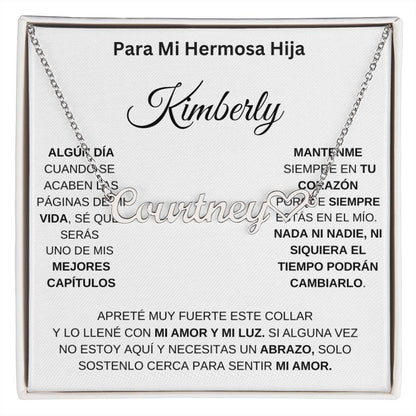 REGALO PERSONALIZADO PARA HIJA | Collar con nombre| Dedicatoria personalizada