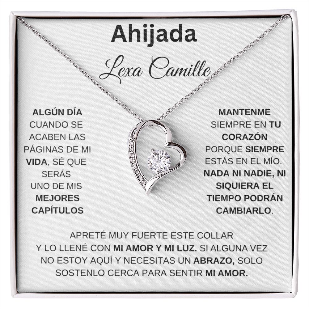 Collar Amor por siempre| Regalo personalizado para ahijada Lexa Camille