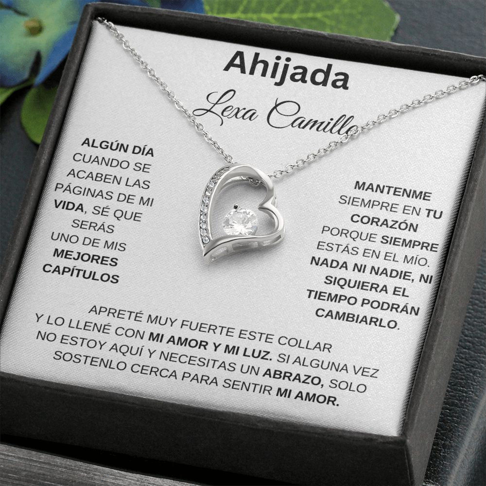 Collar Amor por siempre| Regalo personalizado para ahijada Lexa Camille