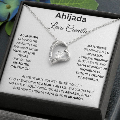 Collar Amor por siempre| Regalo personalizado para ahijada Lexa Camille