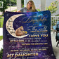 DAUGHTER FROM MOM| I LOVE YOU|  Premium Plush Blanket