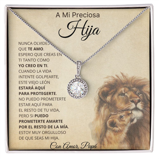 A MI PRECIOSA HIJA| ESPERO QUE CREAS EN TI TANTO COMO TO EN TI| COLLAR AMOR ETERNO