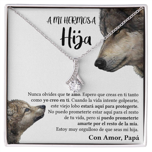 regalo para mi hija | A mi hermosa hija| Collar Amor por siempre| Regalo de Cumpleaños| Bautizo | Cumpleanos| Este Viejo Lobo