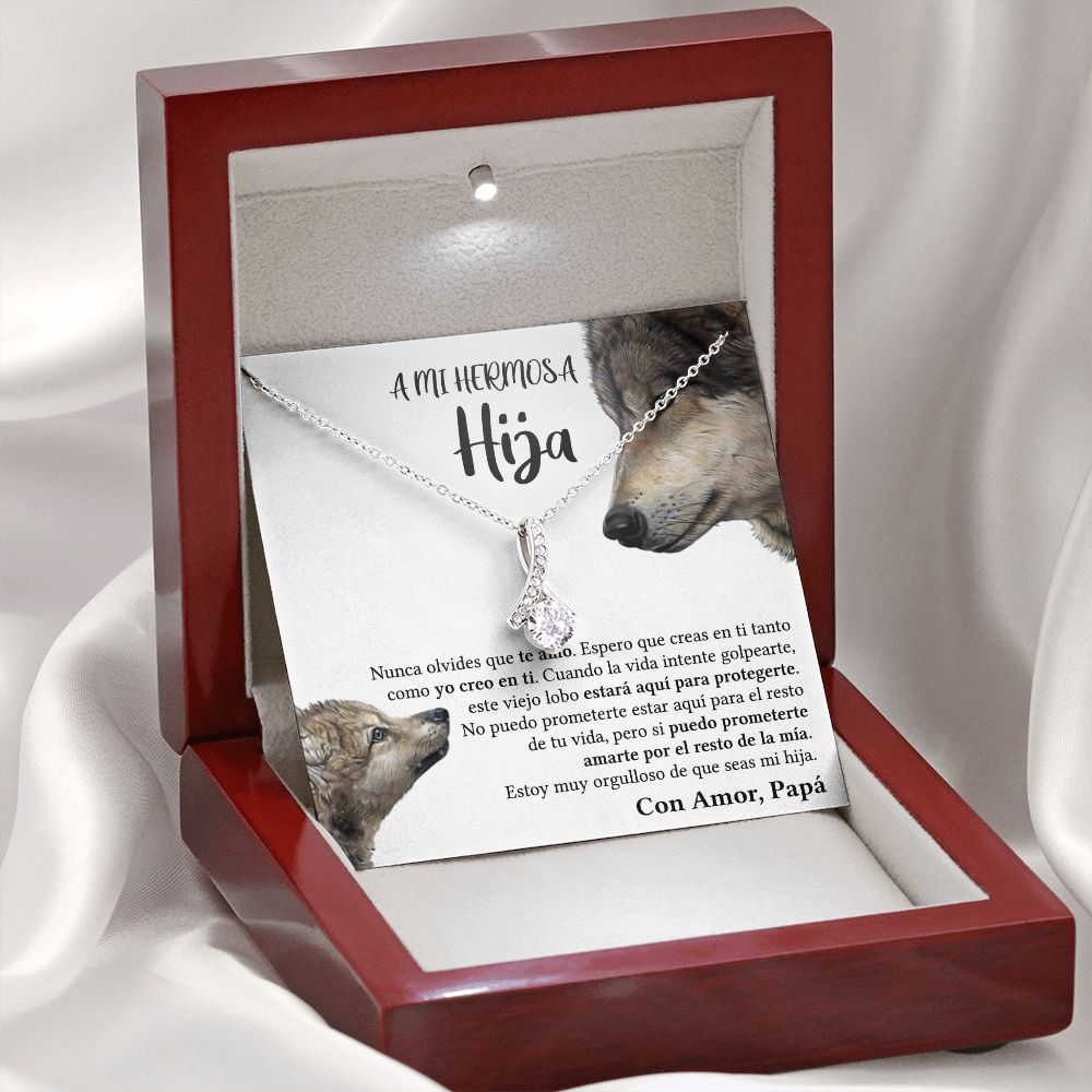 regalo para mi hija | A mi hermosa hija| Collar Amor por siempre| Regalo de Cumpleaños| Bautizo | Cumpleanos| Este Viejo Lobo