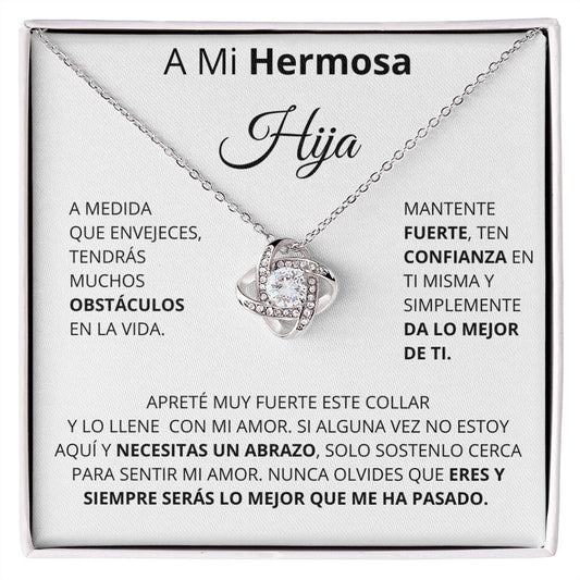 Collar Nudo de Amor | Collar para hija de Papa - Collar para hija de Mama | Regalo para hija| idea de regalo para hija
