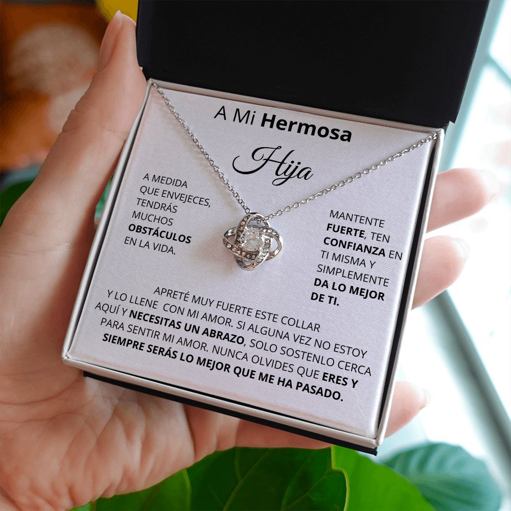 Collar Nudo de Amor | Collar para hija de Papa - Collar para hija de Mama | Regalo para hija| idea de regalo para hija